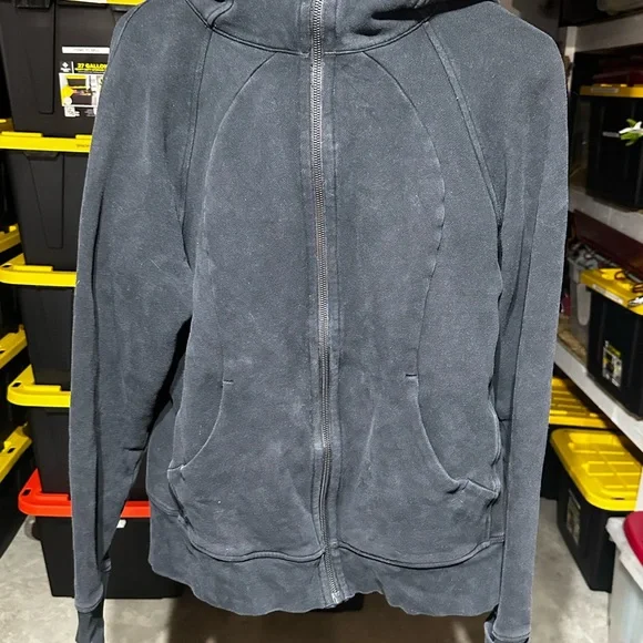 Lululemon Black Cotton Fleece Hoodie - Picture 7 of 9